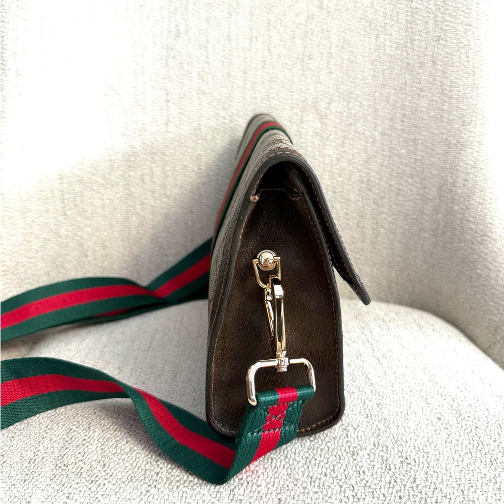 Authentic Gucci clutch converted into a crossbody bag brown monogram canvas - Picture 11 of 16